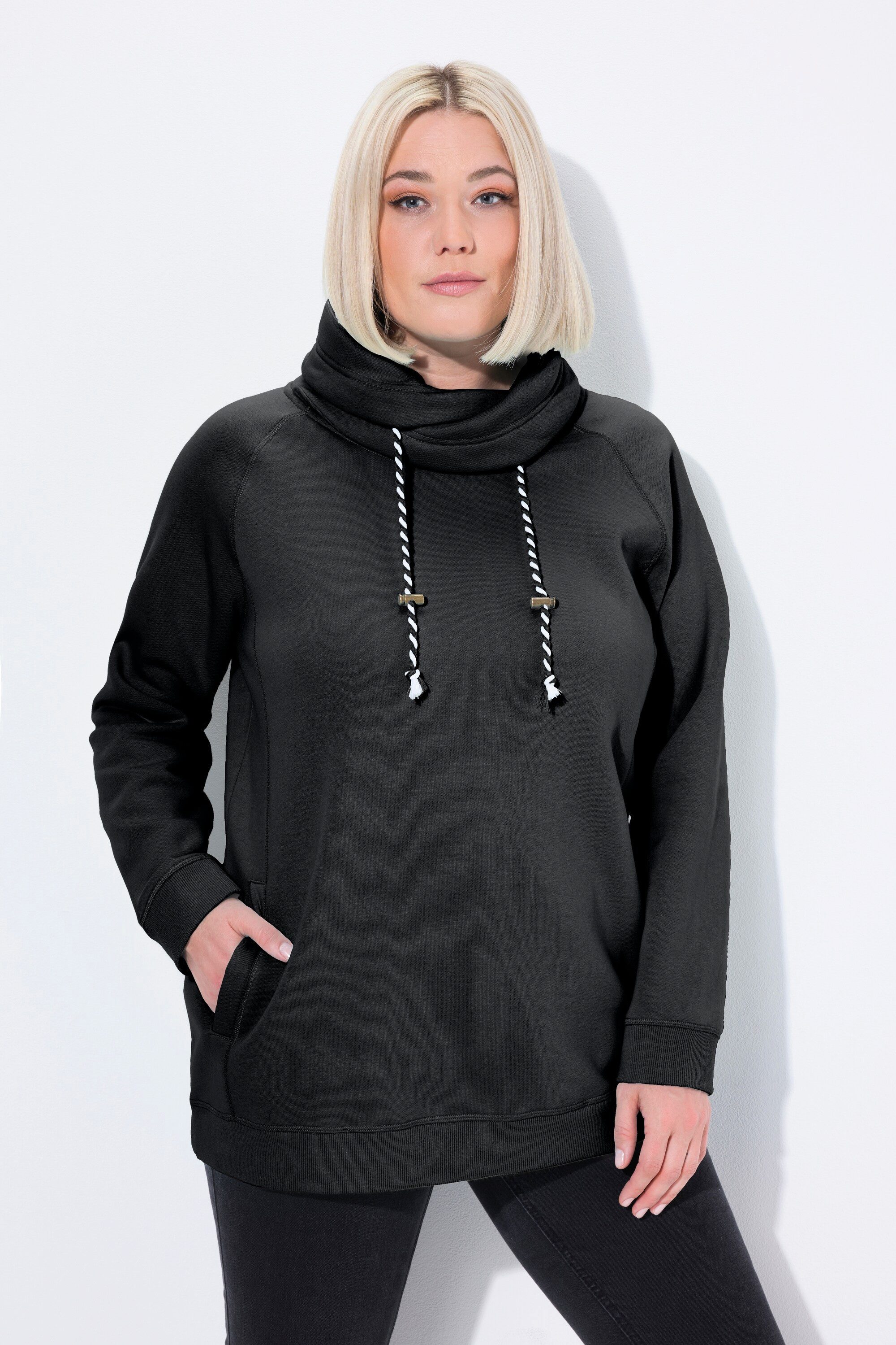 Ulla Popken Sweatshirt Sweatshirt weiter Stehkragen günstig online kaufen