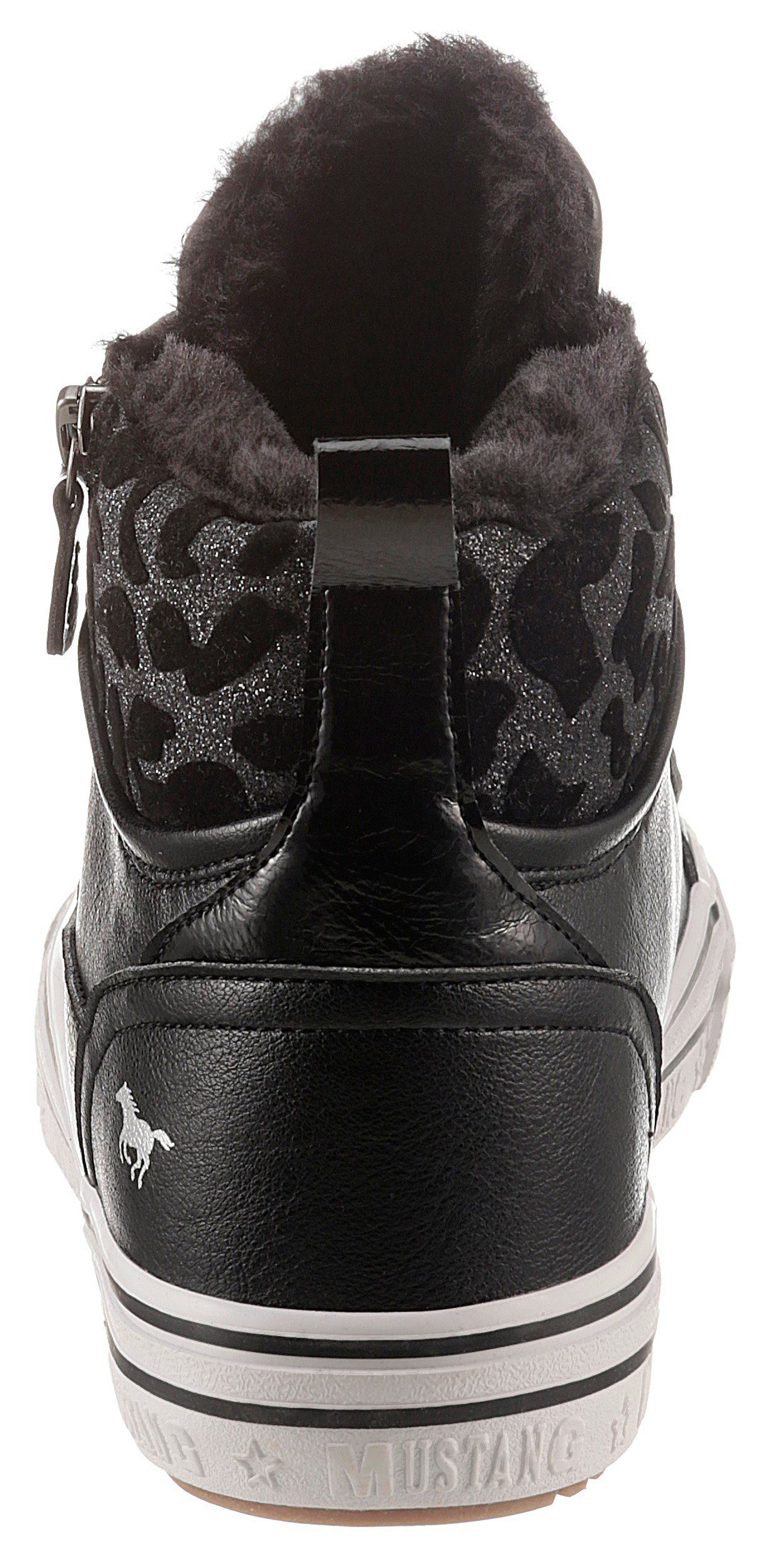 Mustang Shoes Sneaker mit bedrucktem Fellimitat-Kragen günstig online kaufen