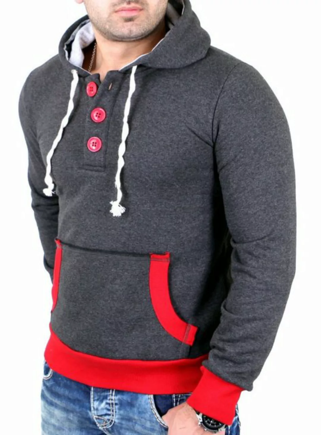 Reslad Sweatshirt Reslad Pullover Herren Two-Tone Kontrast Kapuzen Hoodie R günstig online kaufen