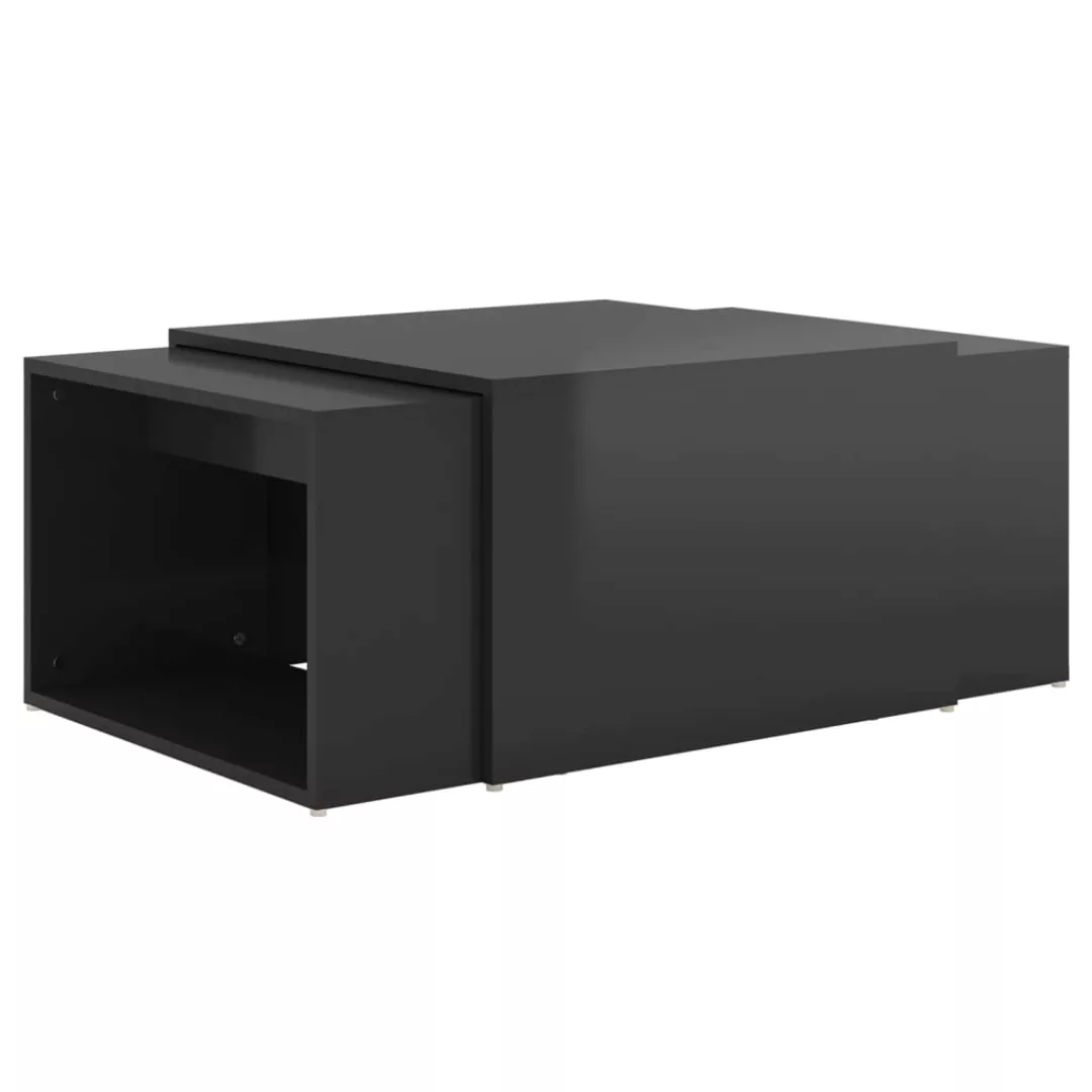 3-tlg. Satztisch-set Hochglanz-schwarz 60x60x30 Cm günstig online kaufen