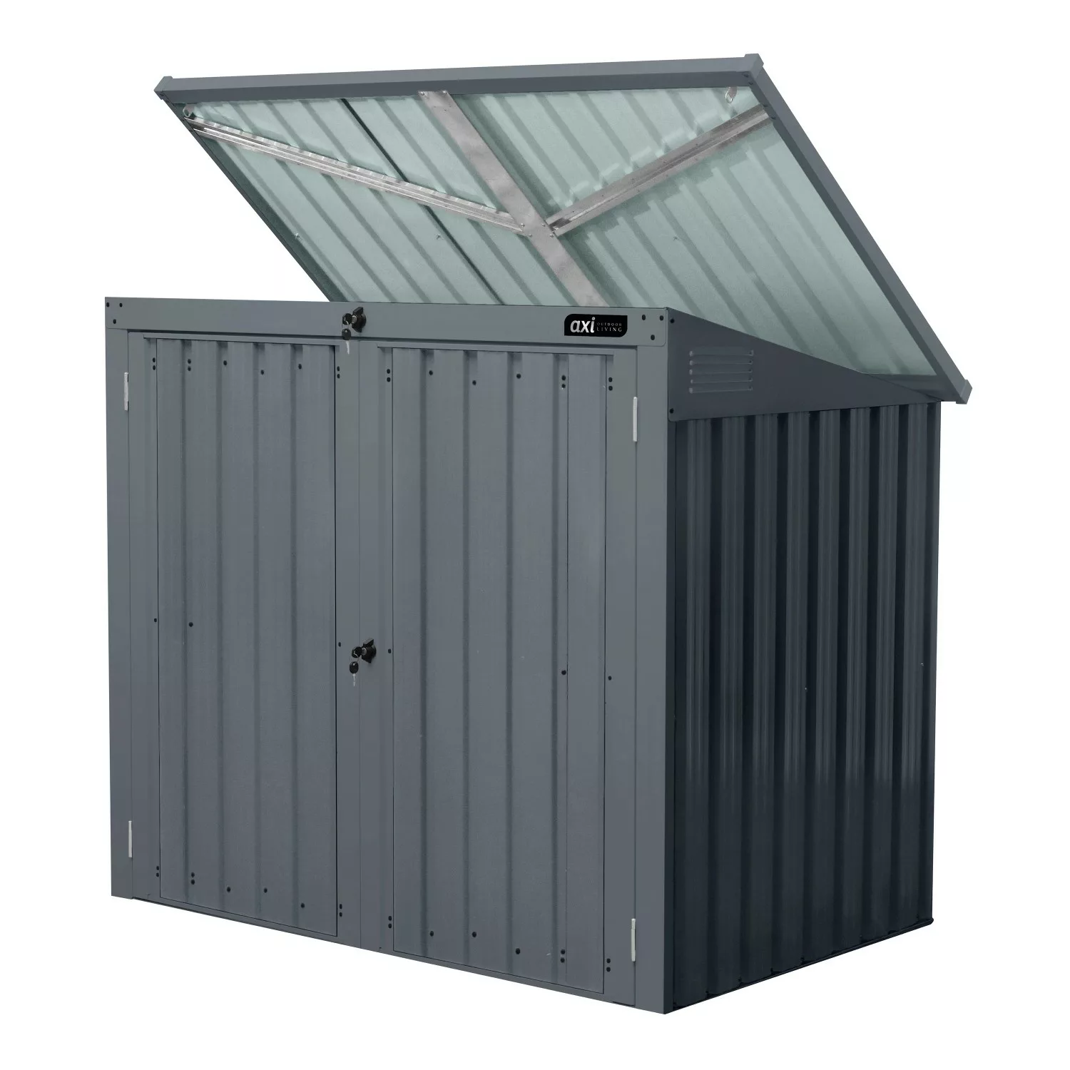 Axi Gartenschrank Oscar Metall 2 x 240 l Anthrazit günstig online kaufen