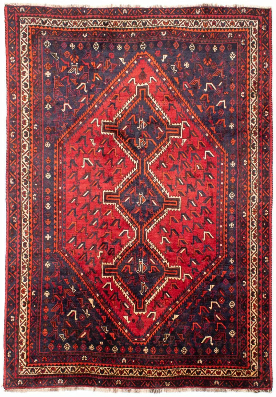 morgenland Wollteppich »Shiraz Medaillon Rosso scuro 300 x 215 cm«, rechtec günstig online kaufen