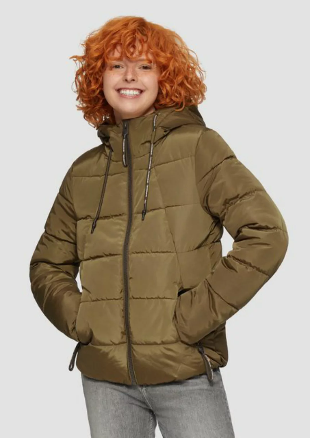 QS Outdoorjacke Wattierte Steppjacke mit Kapuze günstig online kaufen