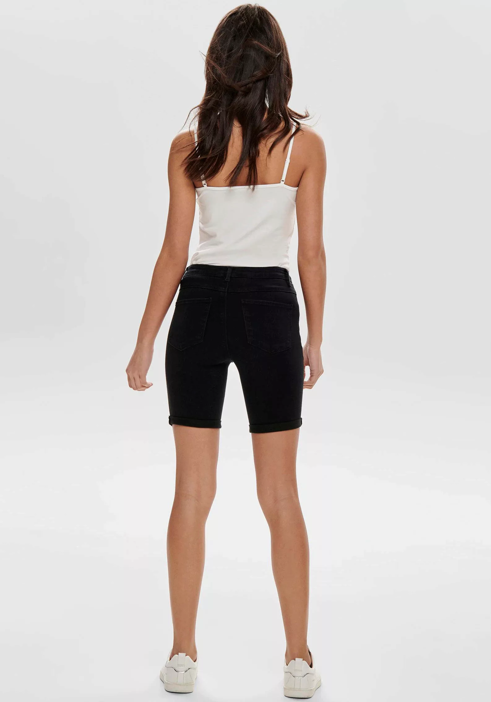 Only Damen Jeans Short ONLRAIN MID LONG SHORTS günstig online kaufen