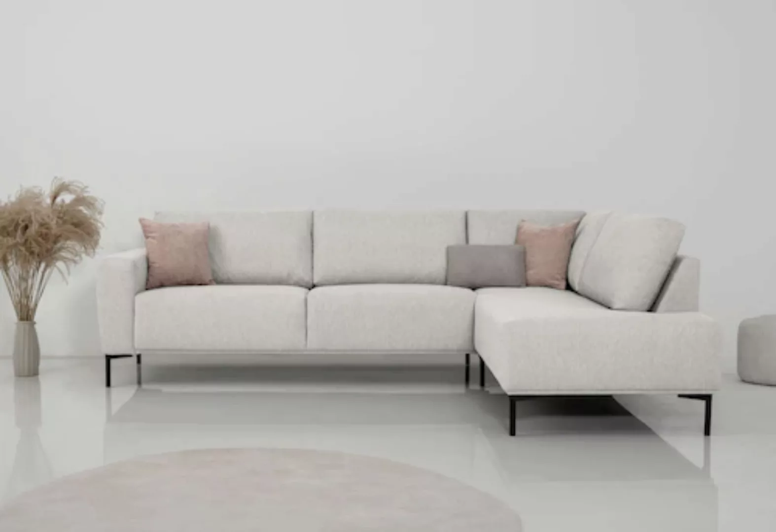 andas Ecksofa "Melby", (2 St.), Breite 275 cm, in einem weichen Struktur St günstig online kaufen