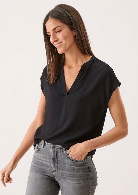 s.Oliver Shirttop Viskoseshirt mit V-Neck günstig online kaufen