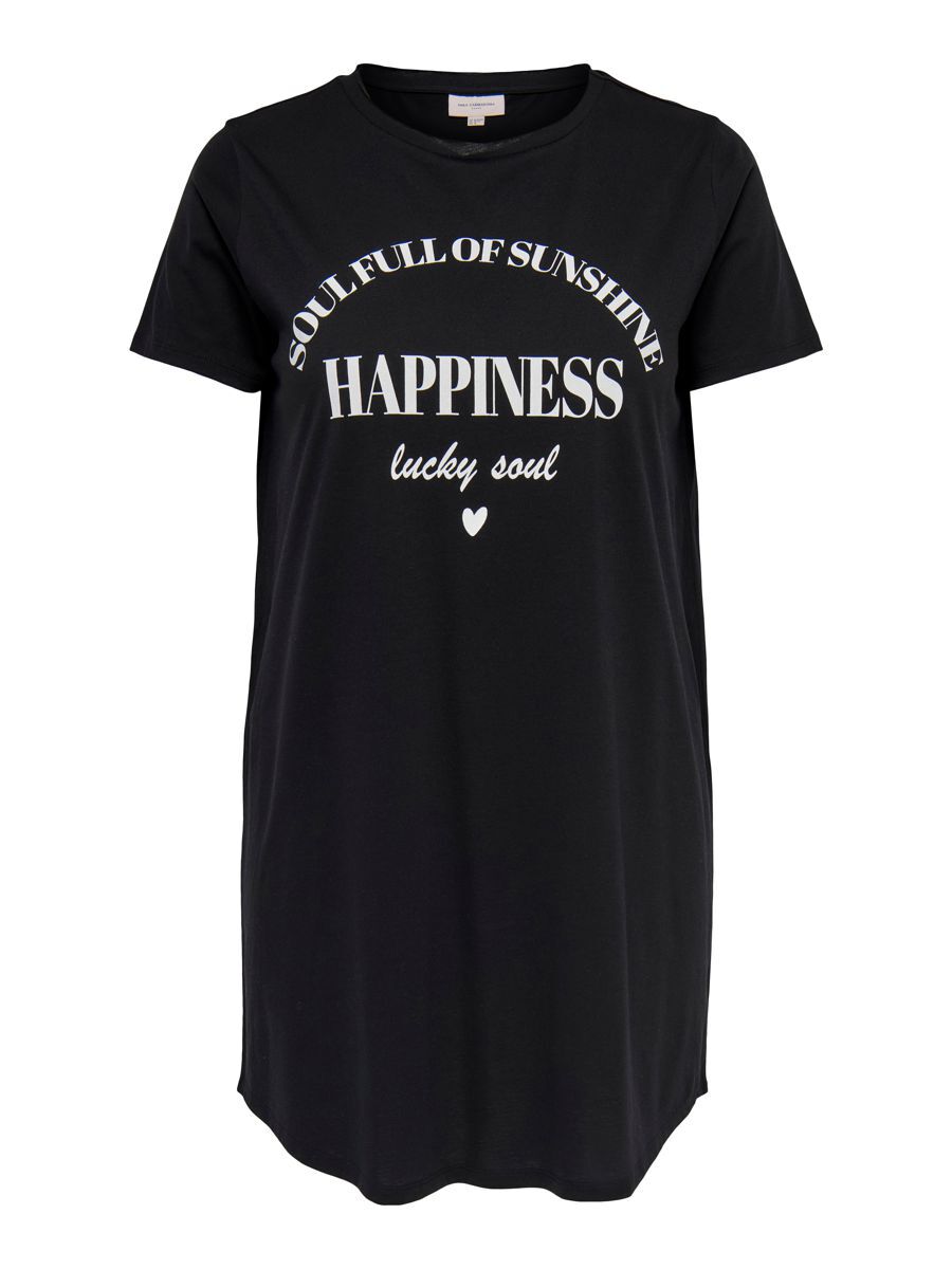 ONLY Langes Curvy T-shirt Damen Schwarz günstig online kaufen