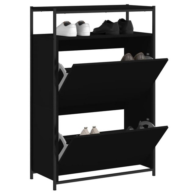 ZMH Schuhschrank Schuhschrank Schwarz 75x34x112 cm Holzwerkstoff günstig online kaufen