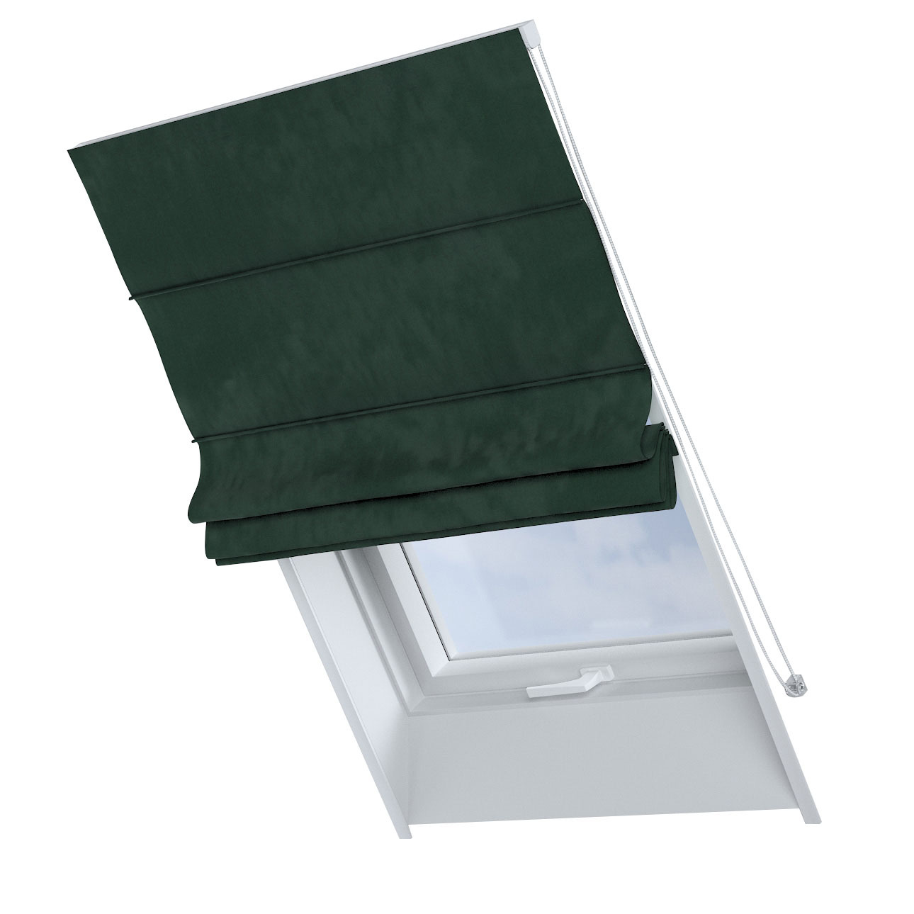 Dekoria Dachfenster-Raffrollo Rimini, dunkelgrün, 50 x 60 cm günstig online kaufen