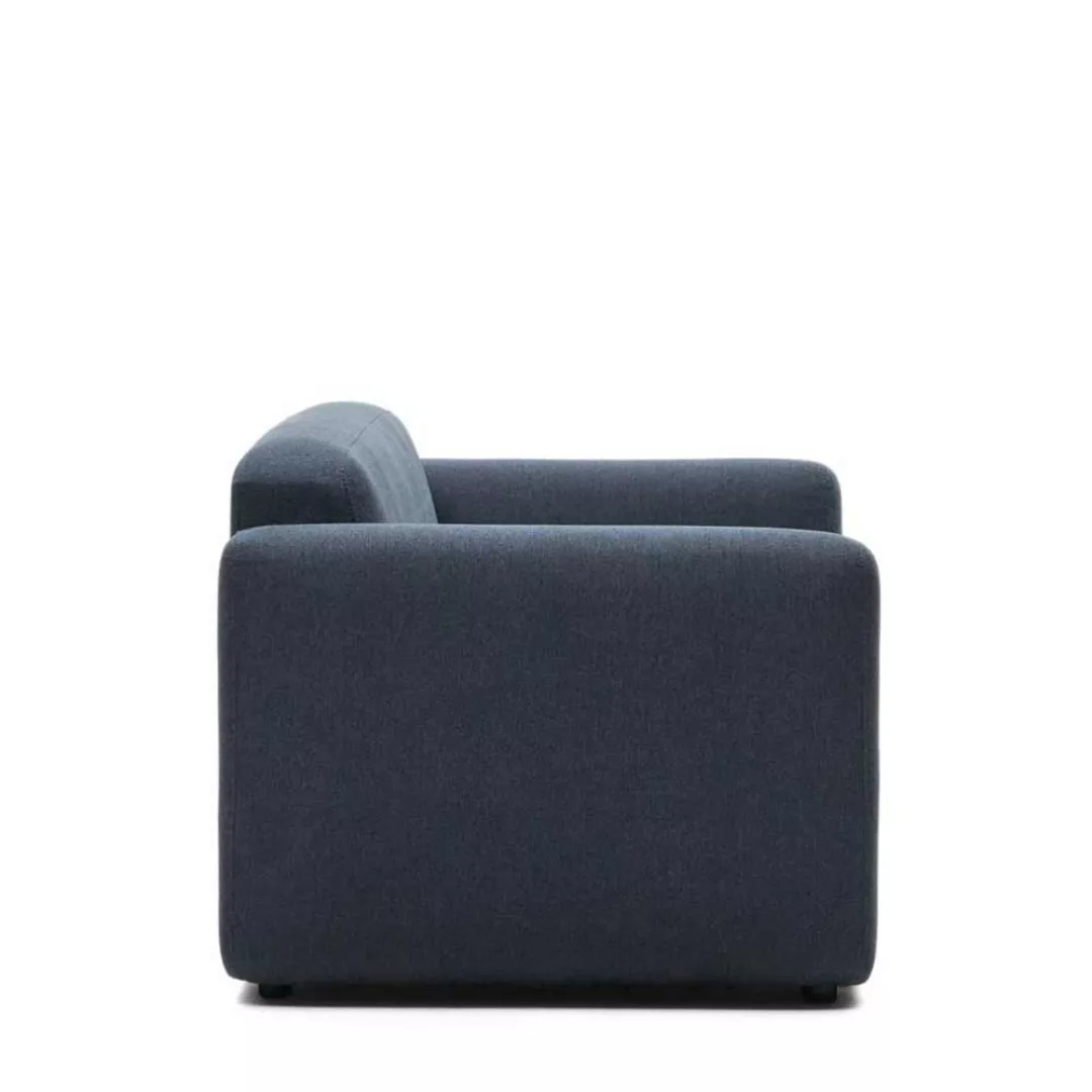 Zweiersofa Wohnzimmer modern in Dunkelblau Armlehnen günstig online kaufen