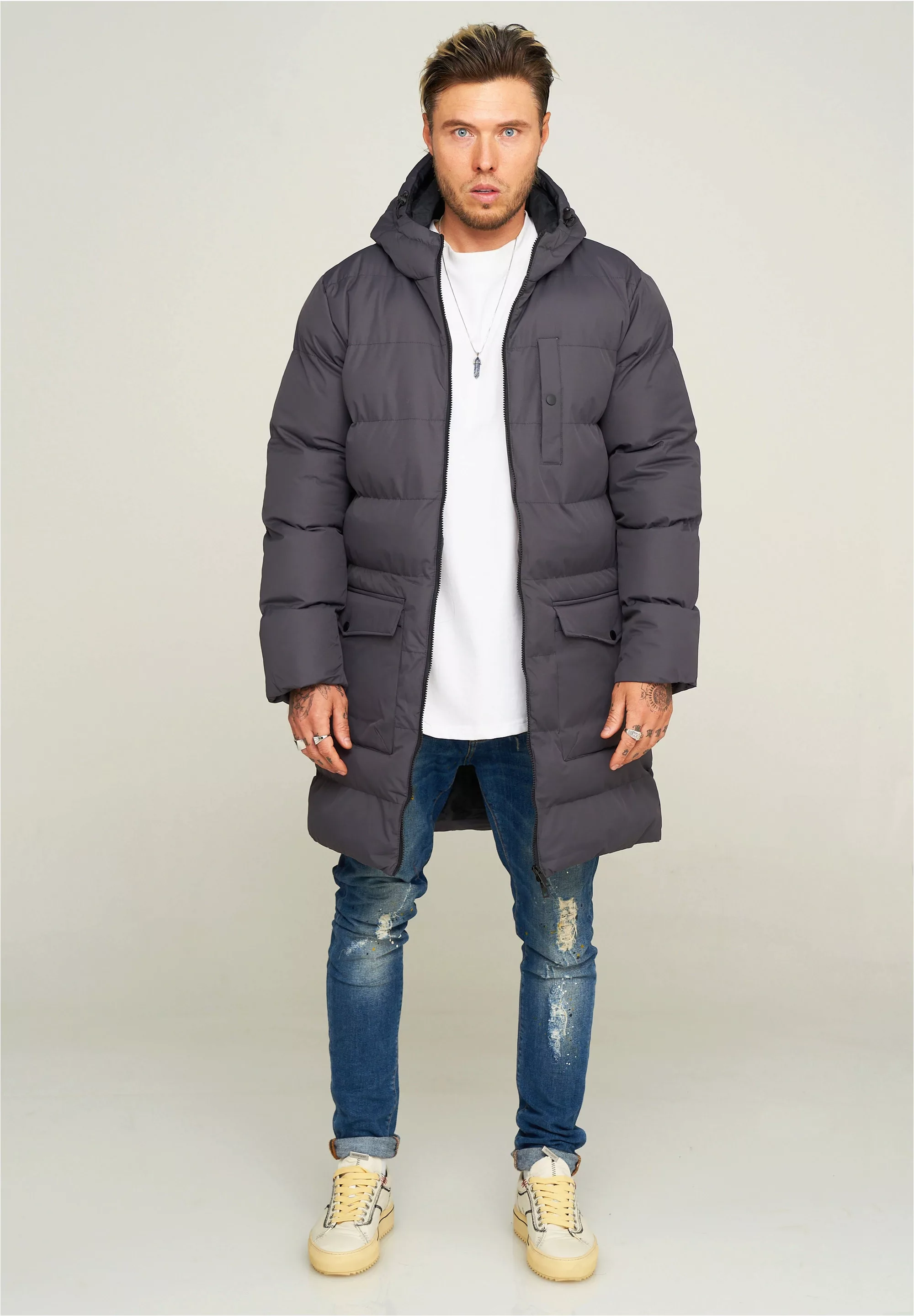 behype Steppjacke "PUFFER PARKA", Steppjacke mit Kapuze günstig online kaufen