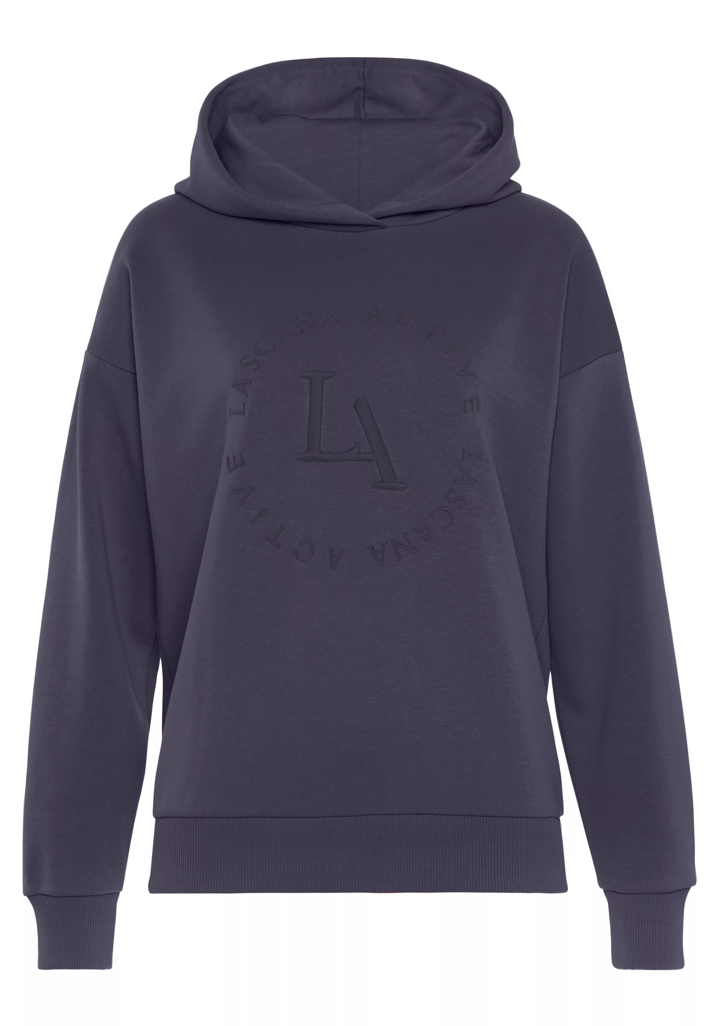 LASCANA ACTIVE Kapuzensweatshirt - Performance Hoodie mit runder Logosticke günstig online kaufen