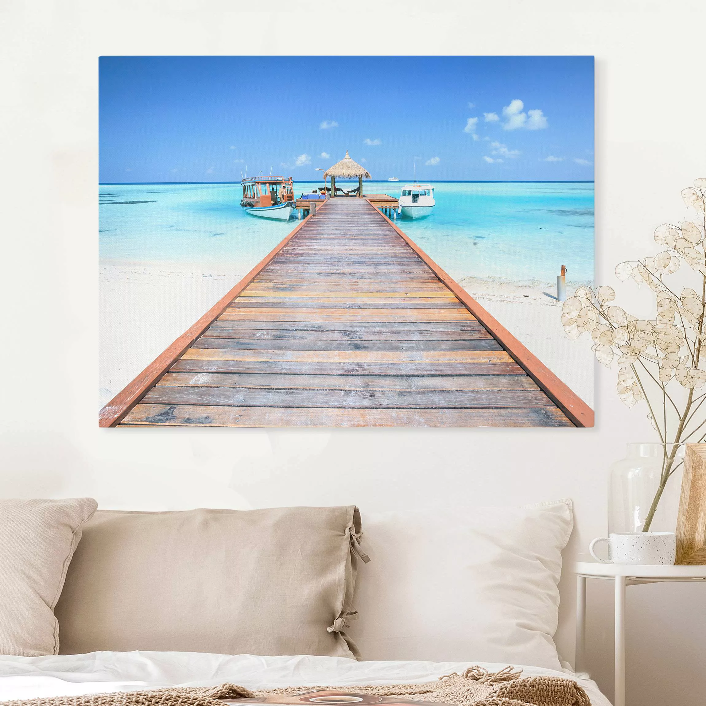 Leinwandbild Steg am Meer günstig online kaufen