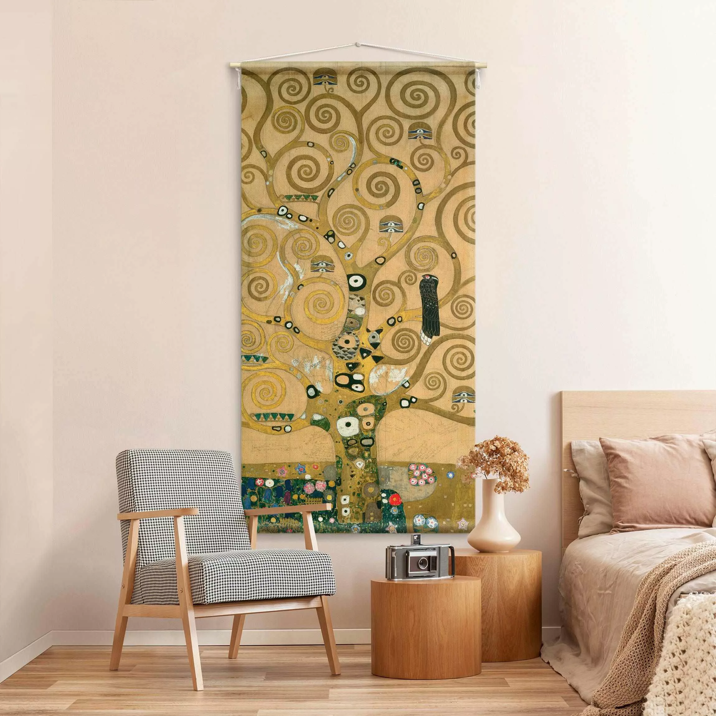 Wandteppich Gustav Klimt - Der Lebensbaum günstig online kaufen