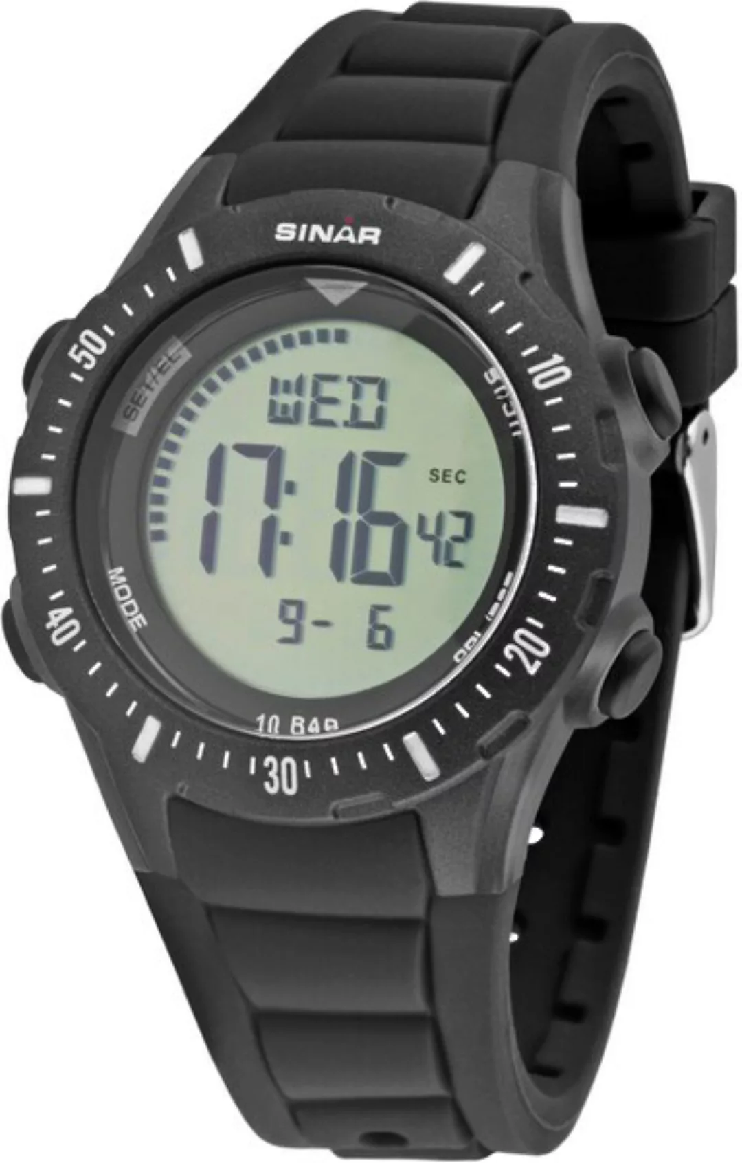 SINAR Chronograph »XR-12-1«, Armbanduhr, Quarzuhr, Herrenuhr, digital, Datu günstig online kaufen