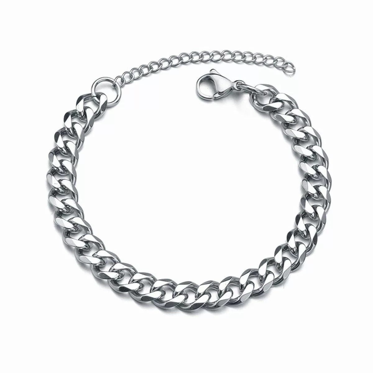 KARMA Edelstahlarmband Herren Silber 19 cm günstig online kaufen