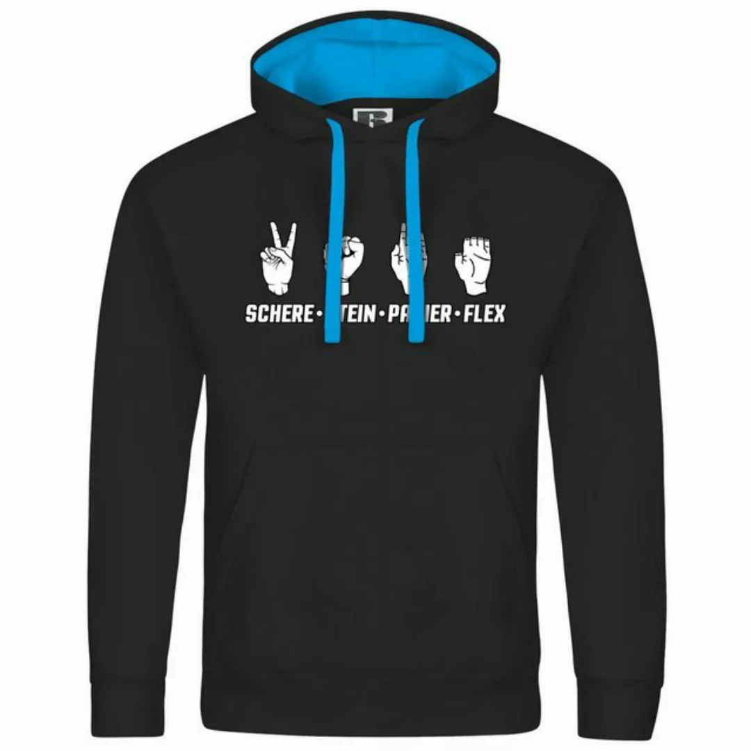 deinshirt Kapuzenpullover Herren Kapuzenpullover Schere Stein Papier FLEX M günstig online kaufen