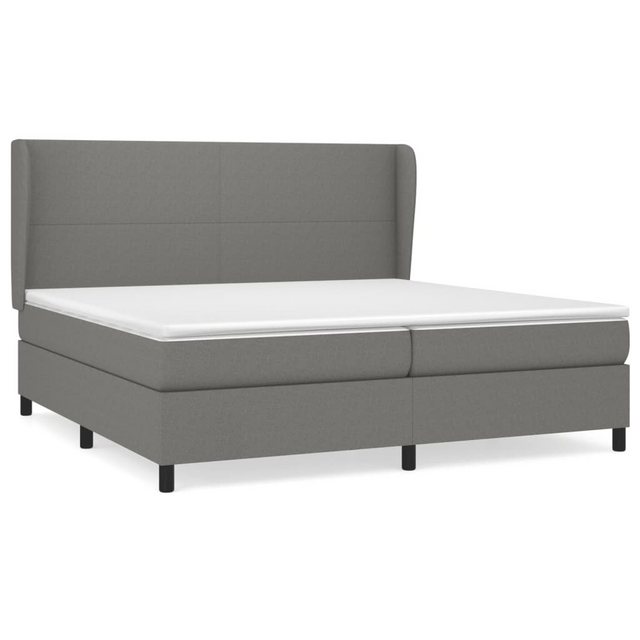 vidaXL Bettgestell Boxspringbett mit Matratze Dunkelgrau 200x200 cm Stoff B günstig online kaufen