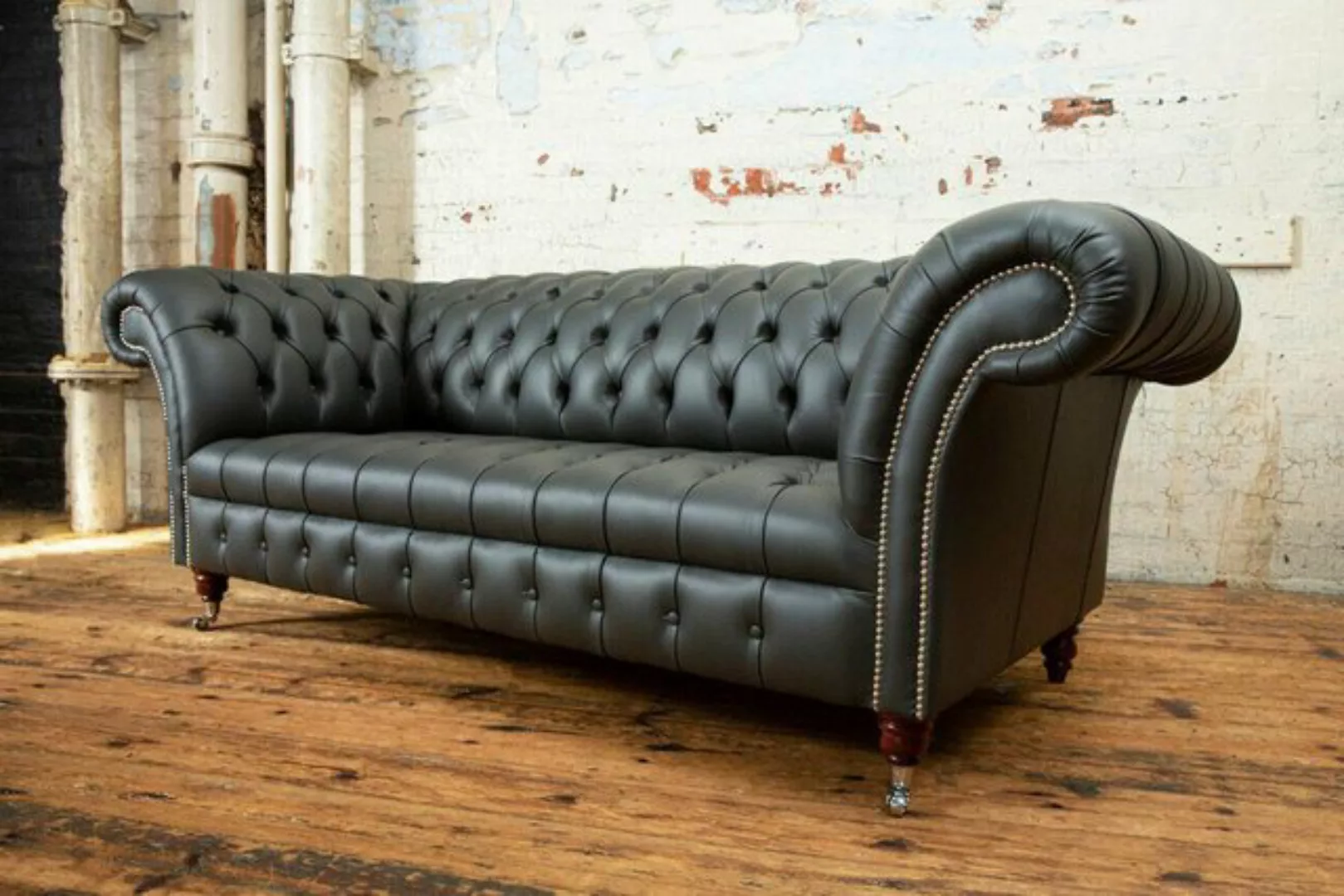 Xlmoebel 3-Sitzer Chesterfield Wohnzimmer Sofa mit Textilbezug in Design, D günstig online kaufen