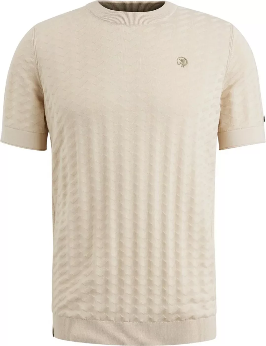 Cast Iron Knitted T-shirt Struktur Ecru - Größe S günstig online kaufen
