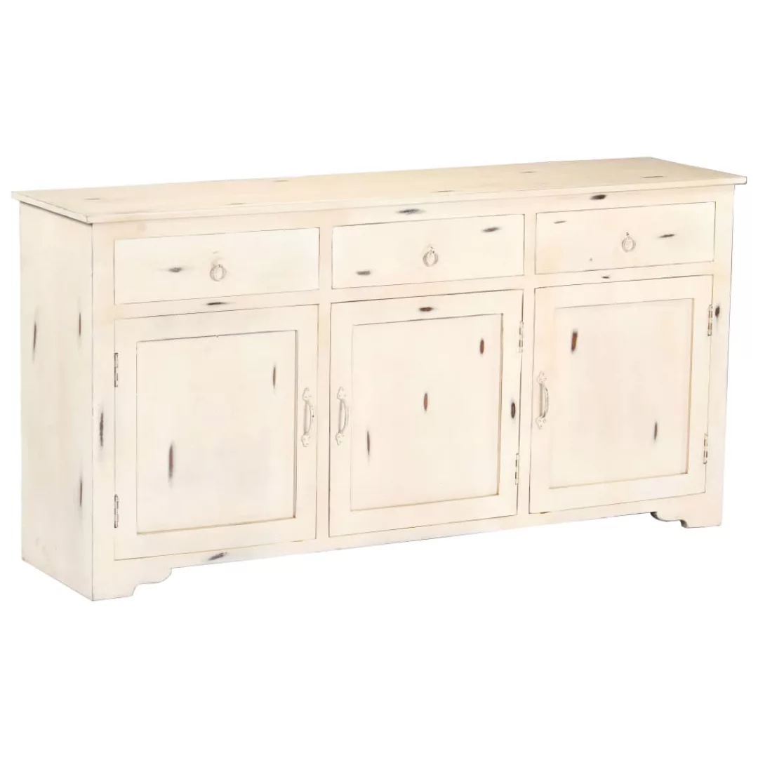 Sideboard Weiß 160 X 40 X 80 Cm Massivholz Mango günstig online kaufen