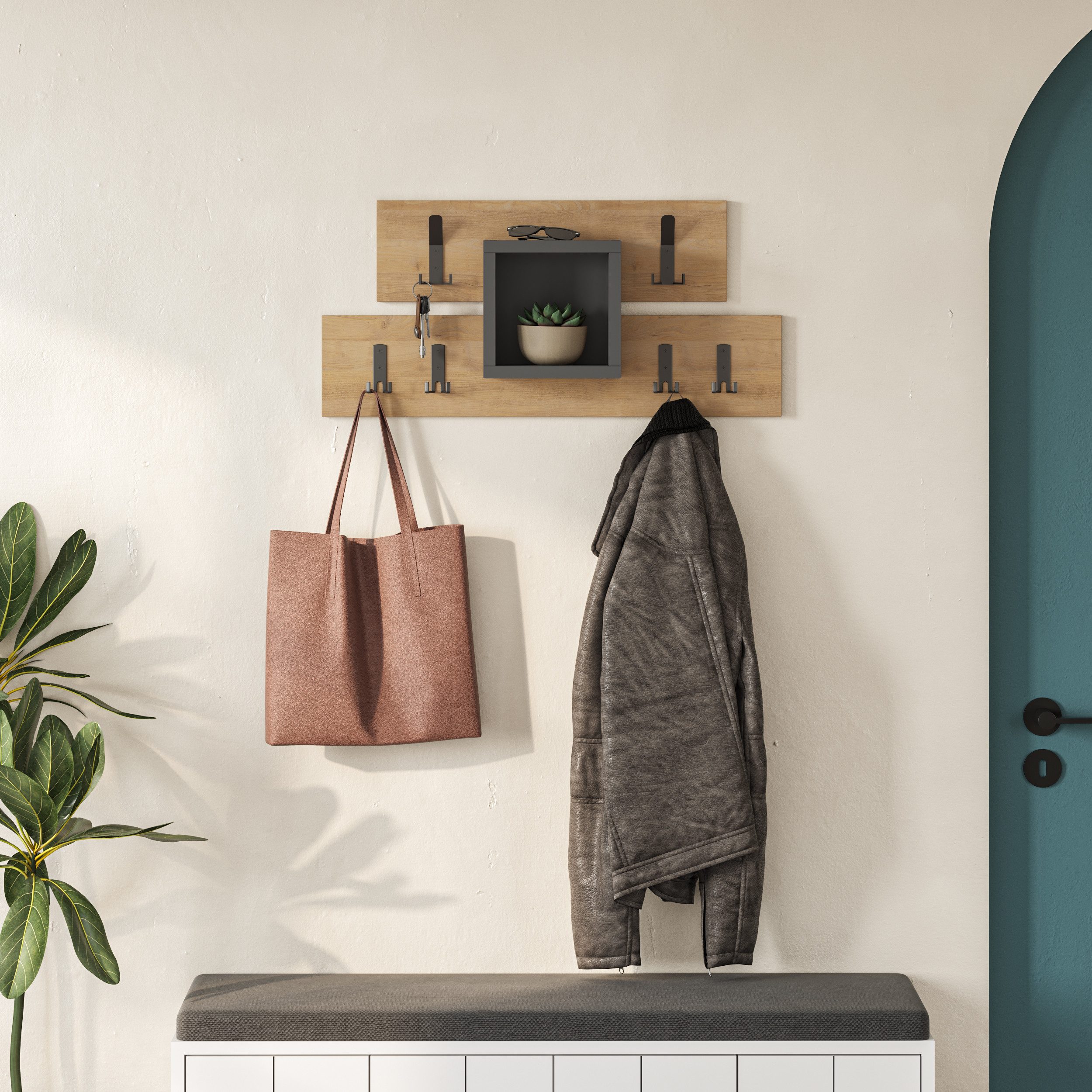 Decortie Kleiderhaken Lumina, Wand, 68 x günstig online kaufen
