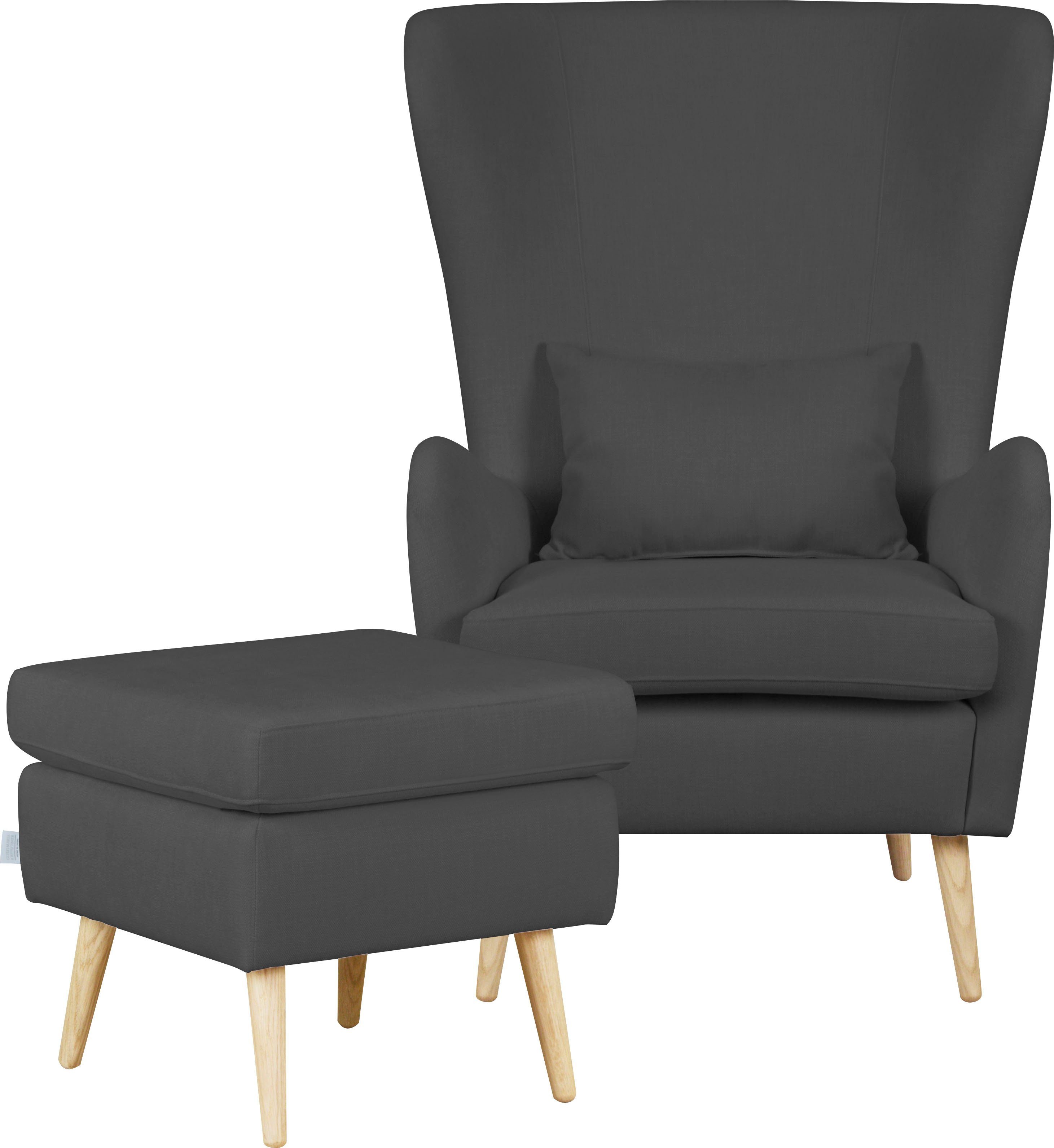 Home affaire Sessel "Sallito, TV-Sessel, Ohrensessel mit", Hocker, in viele günstig online kaufen