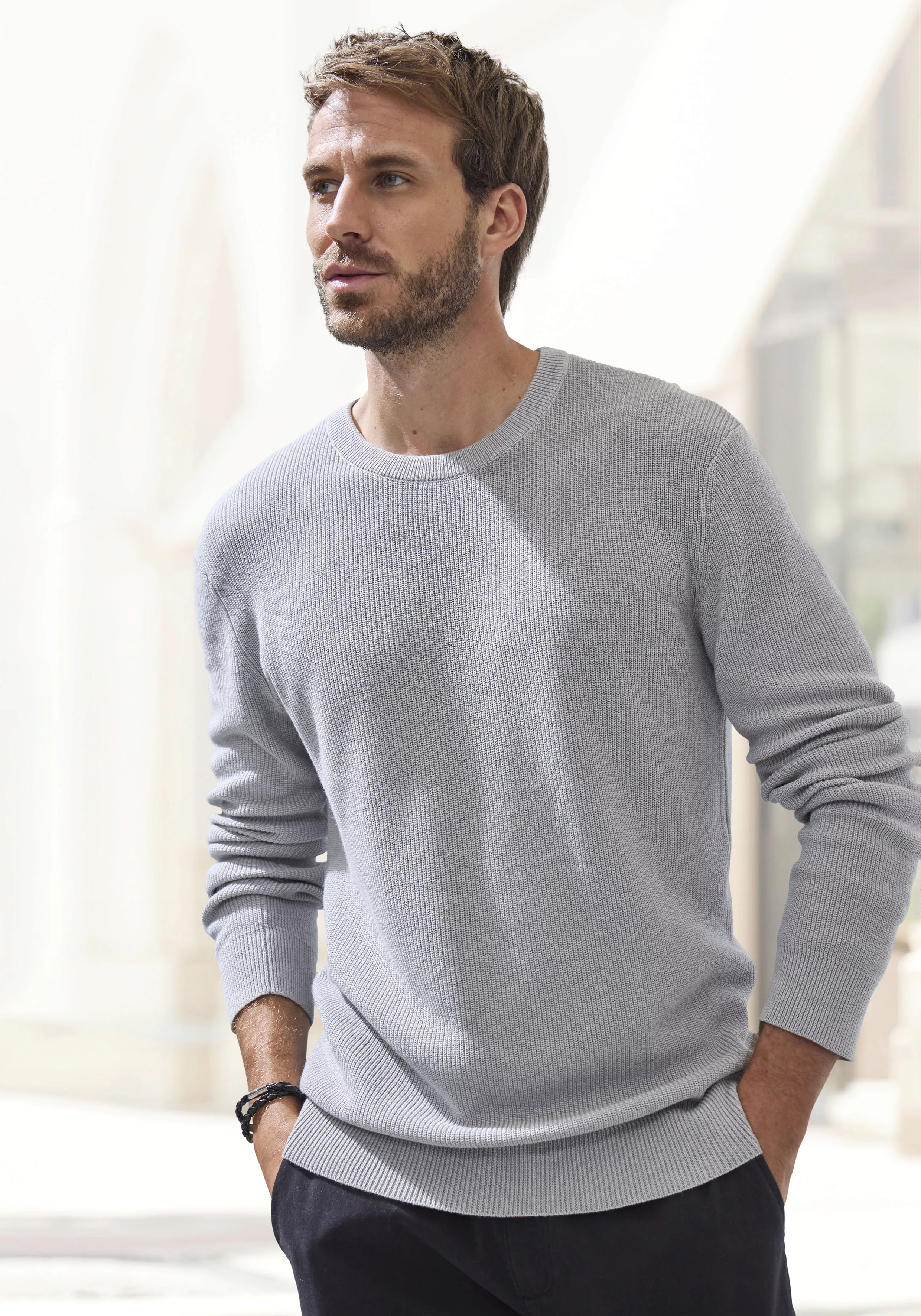 John Devin Strickpullover, in modischen Farben aus Baumwollmischung günstig online kaufen