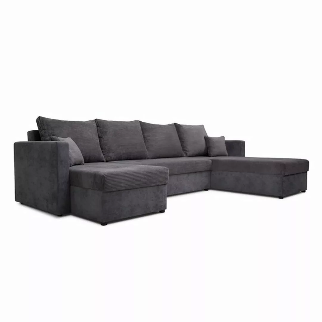 VitaliSpa® Ecksofa, Dunkelgrau/Hellgrau, 290 x 185 cm mit Bettkasten, beids günstig online kaufen