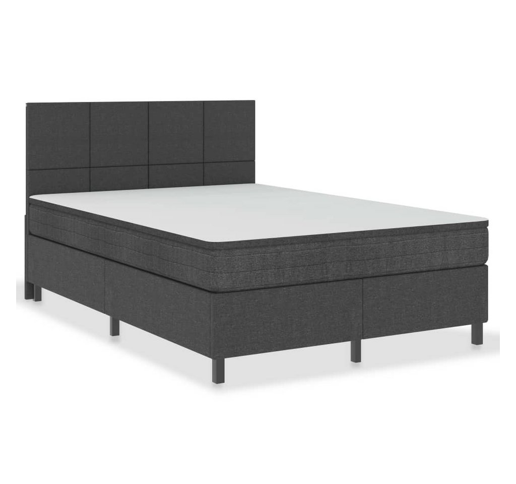 vidaXL Boxspringbett Boxspringbett Dunkelgrau Stoff 180x200 cm Doppelbett B günstig online kaufen