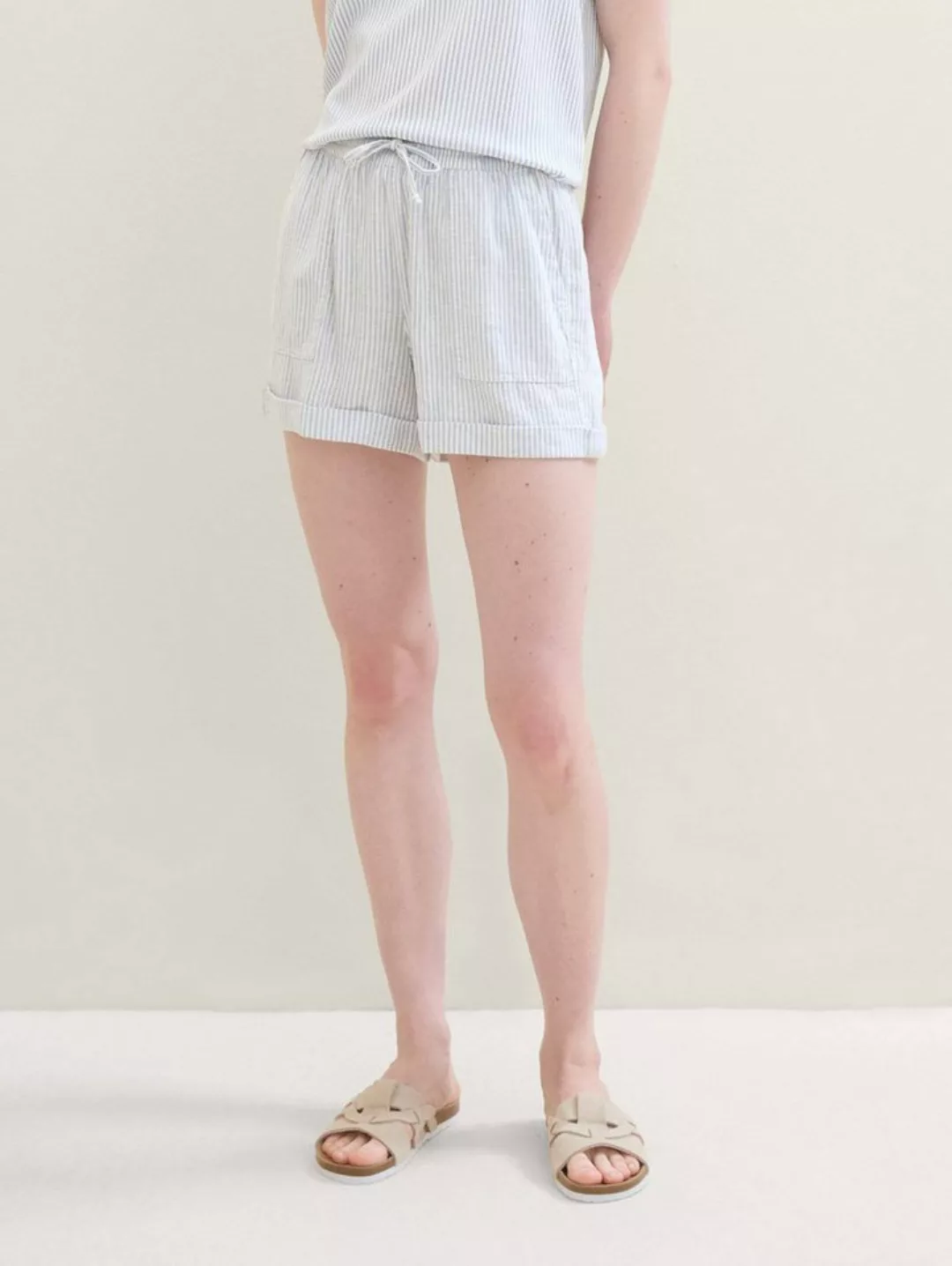 TOM TAILOR Denim Shorts Shorts mit Leinen günstig online kaufen