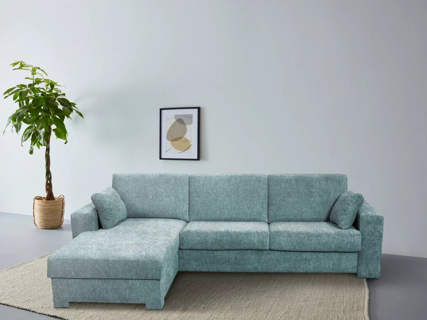 Home affaire Ecksofa "Roma "M" Matratzenhöhe 14 cm, Dauerschlaffunktion, mi günstig online kaufen