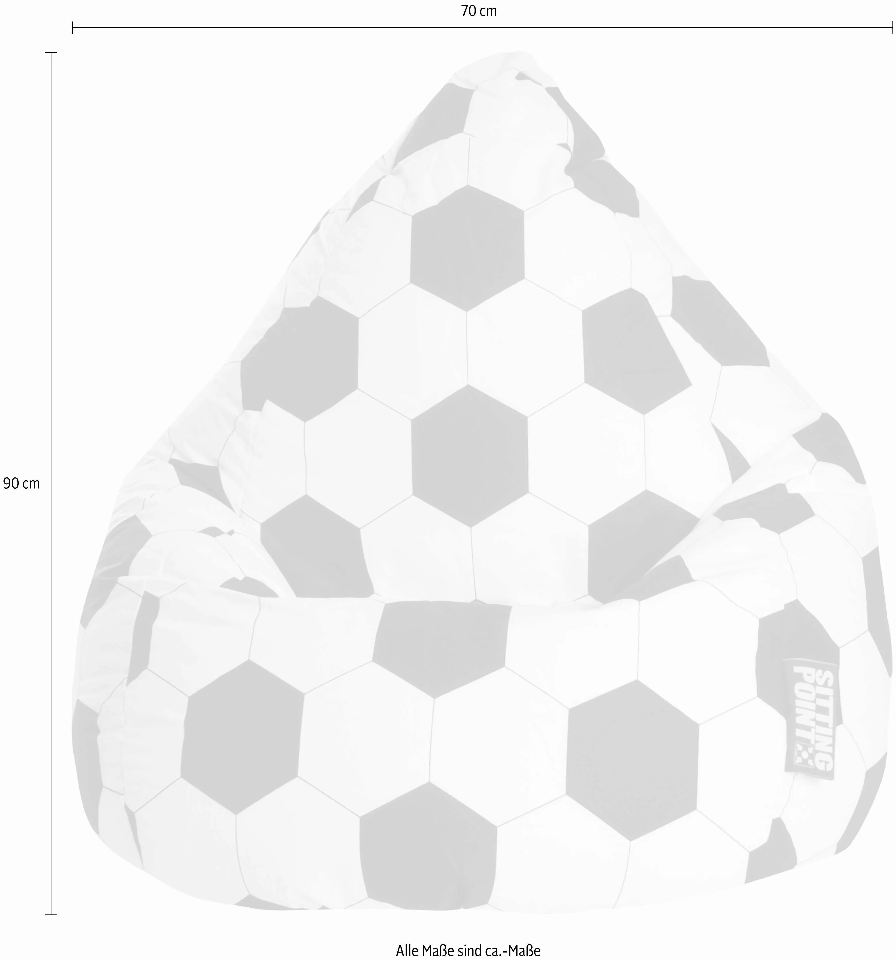 Sitting Point Sitzsack BeanBag Fußball 120 l Schwarz-Weiß Fußball-Muster günstig online kaufen