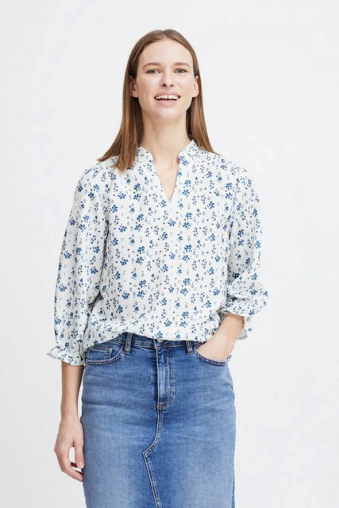 b.young Kurzarmbluse BYFLORICA BLOUSE - florale Bluse günstig online kaufen