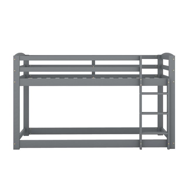 MODFU Etagenbett Kinderbett Holzbett Einzelbett (90x200cm, Grau (ETA 7.13), günstig online kaufen