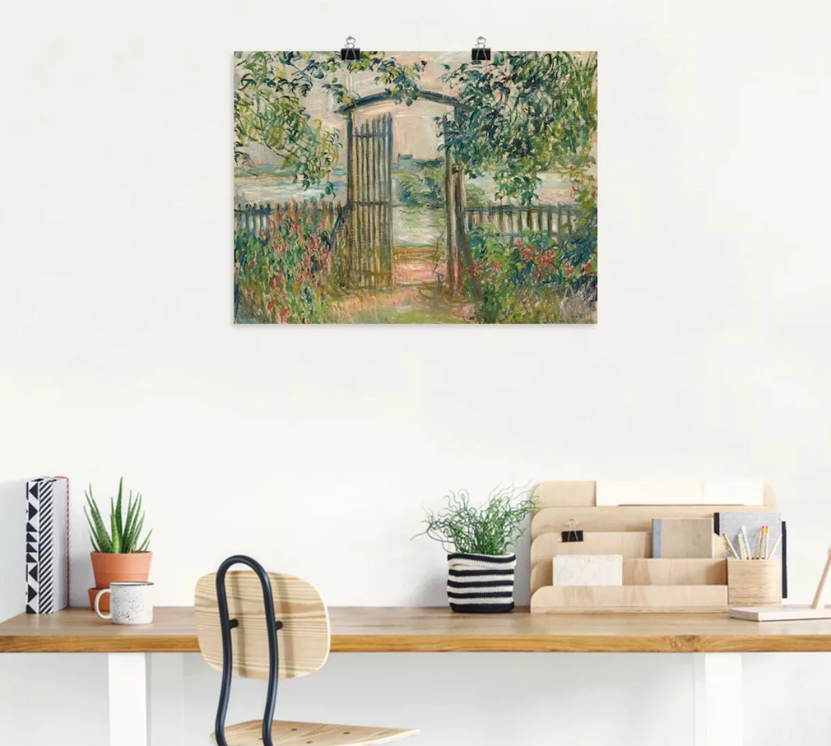 Artland Wandbild "Das Gartentor in Vetheuil", Garten, (1 St.) günstig online kaufen