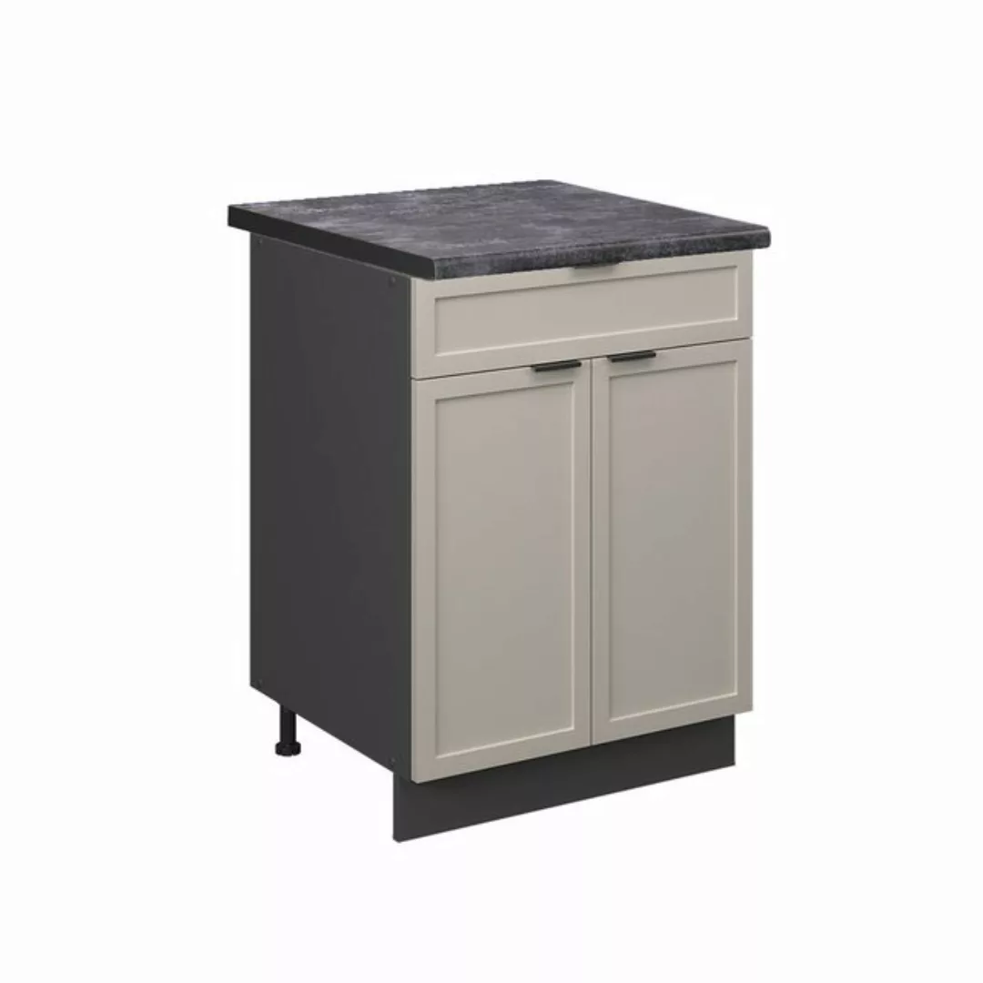 Vicco Unterschrank Fame-Line, GrauBeige/Anthrazit, 60 cm mit Schublade, AP günstig online kaufen