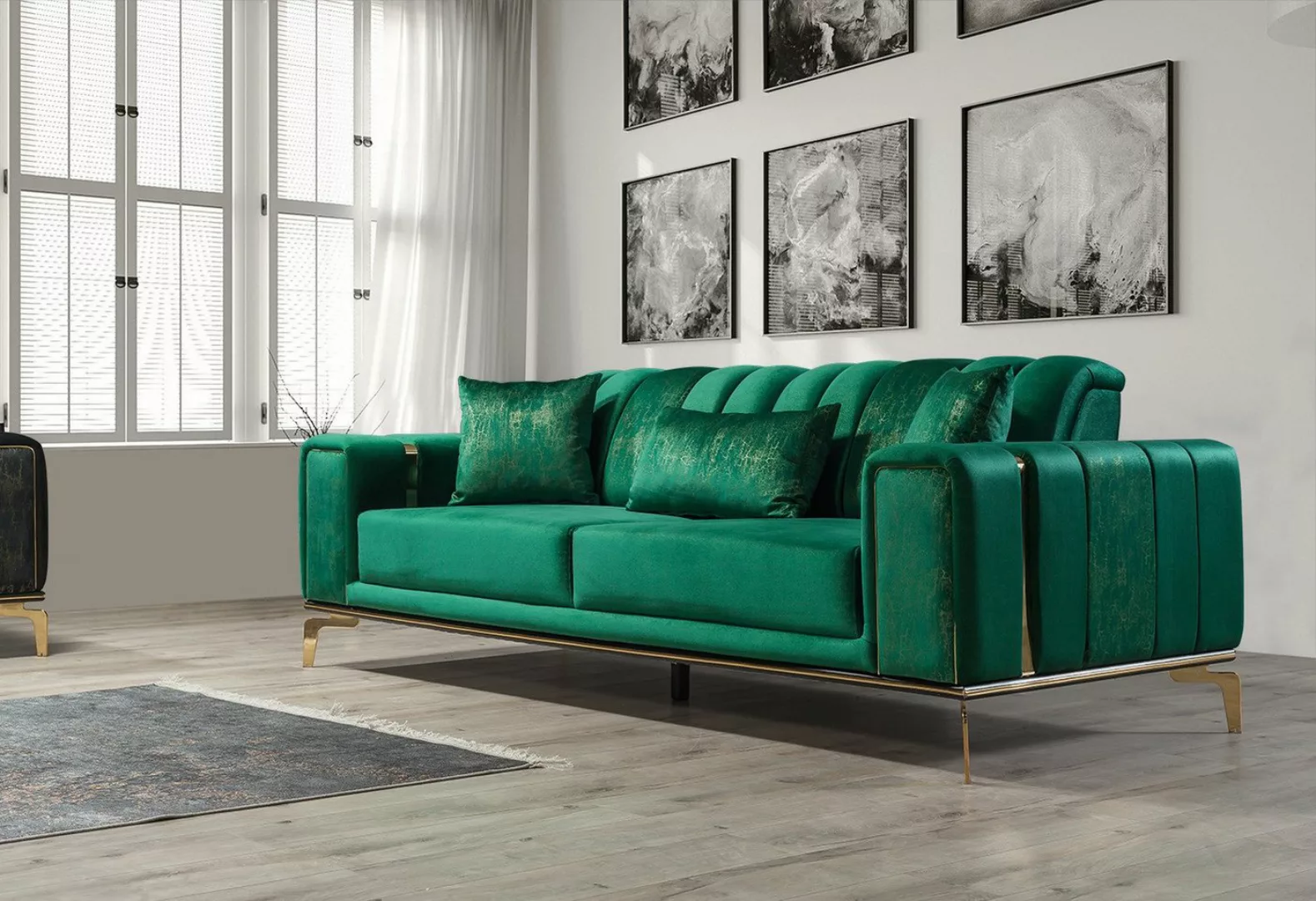 Villa Möbel Sofa Pablo, Set, mit Relax-/Bettfunktion durch umklappbare Rück günstig online kaufen