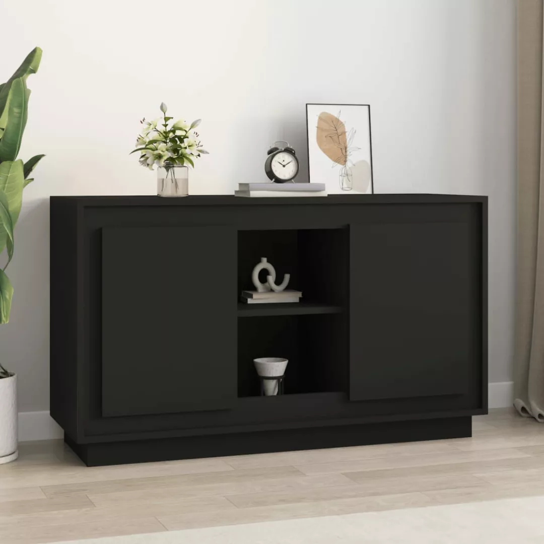 Vidaxl Sideboard Schwarz 102x35x60 Cm Holzwerkstoff günstig online kaufen