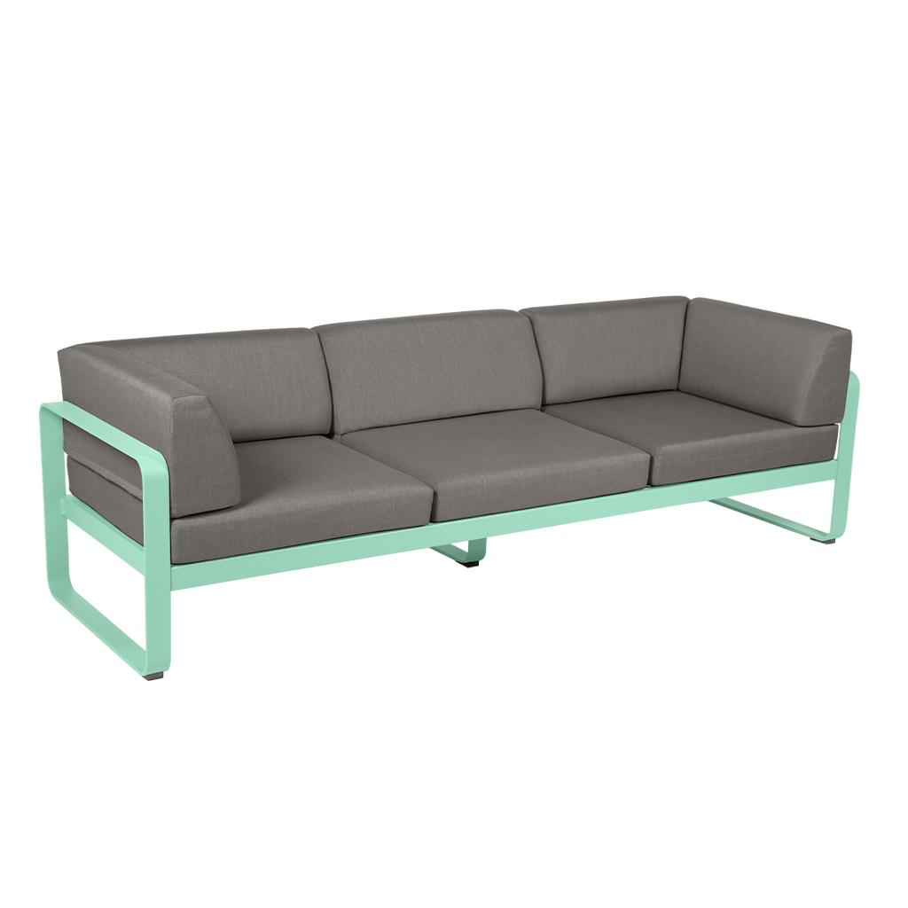 Bellevie 3-Sitzer Club Sofa Outdoor 83 Opalgrün B8 Taupegrau günstig online kaufen