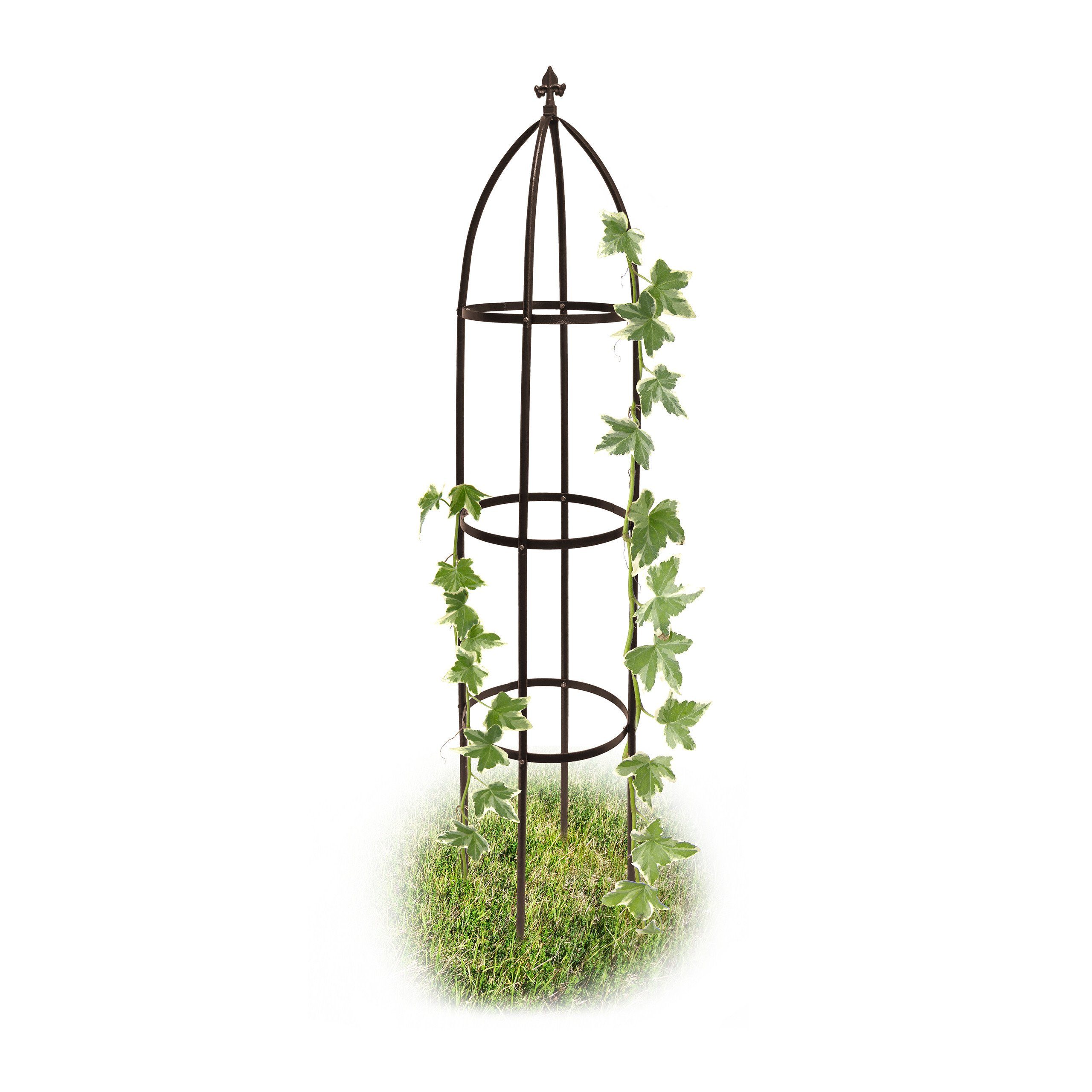 relaxdays Rankhilfe Obelisk Metall braun 190 günstig online kaufen