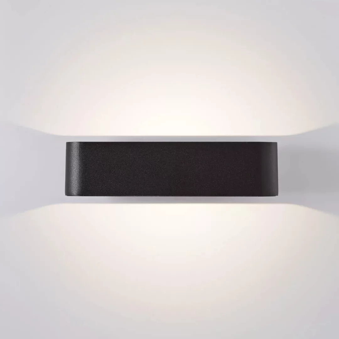 LED Wandleuchte Golda in Schwarz 7W 510lm IP54 günstig online kaufen