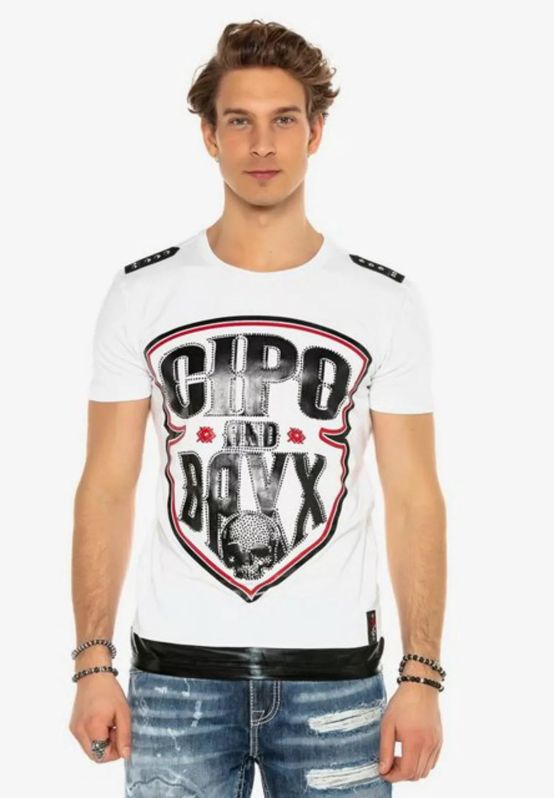 Cipo & Baxx T-Shirt mit coolem Logomotiv günstig online kaufen