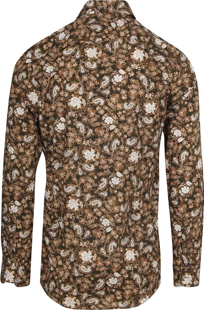 Suitable Hemd Paisley Grün Beige - Größe XL günstig online kaufen