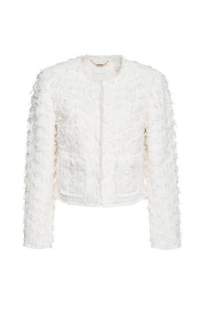 Rich & Royal Allwetterjacke Damen Jacke mit fransiger Struktur Boxy Fit (1- günstig online kaufen