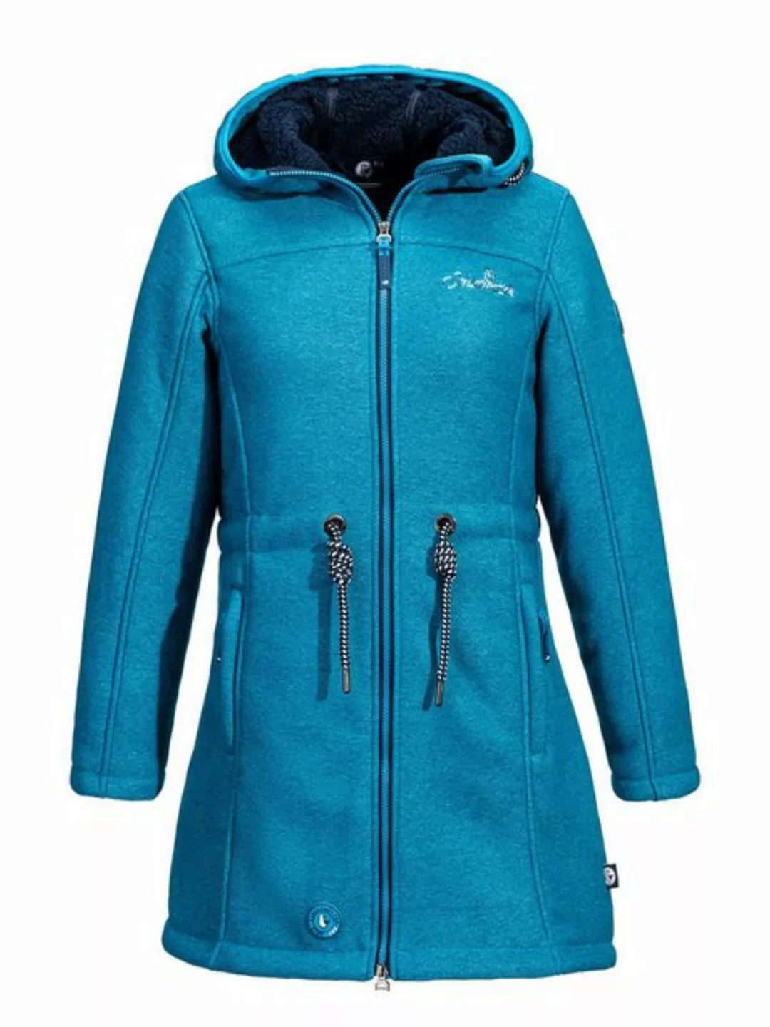 Schietwetter Fleecejacke Damen Fleecemantel "Pfauenfeder Pia günstig online kaufen