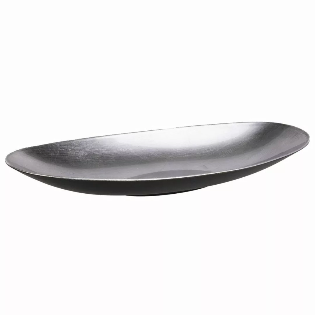 HBX Dekoteller Dekoschale oval - silber günstig online kaufen