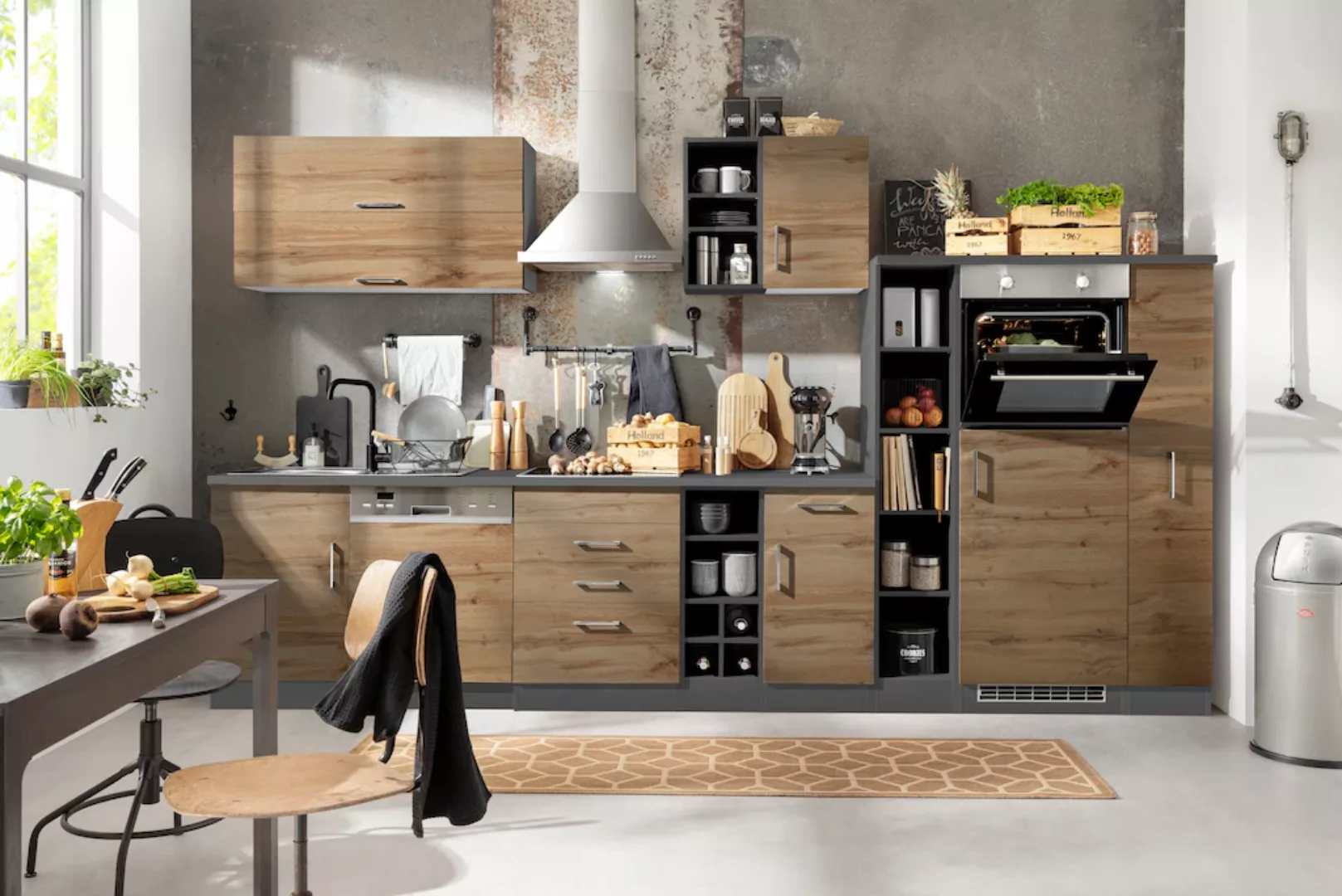 HELD MÖBEL Küchenzeile "Colmar", ohne E-Geräte, Breite 360 cm günstig online kaufen