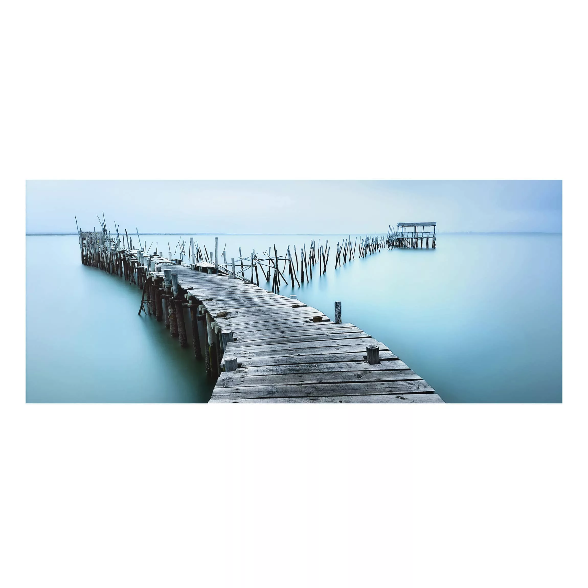 Alu-Dibond Bild Natur & Landschaft - Panorama Der Hafen von Carrasqueira günstig online kaufen