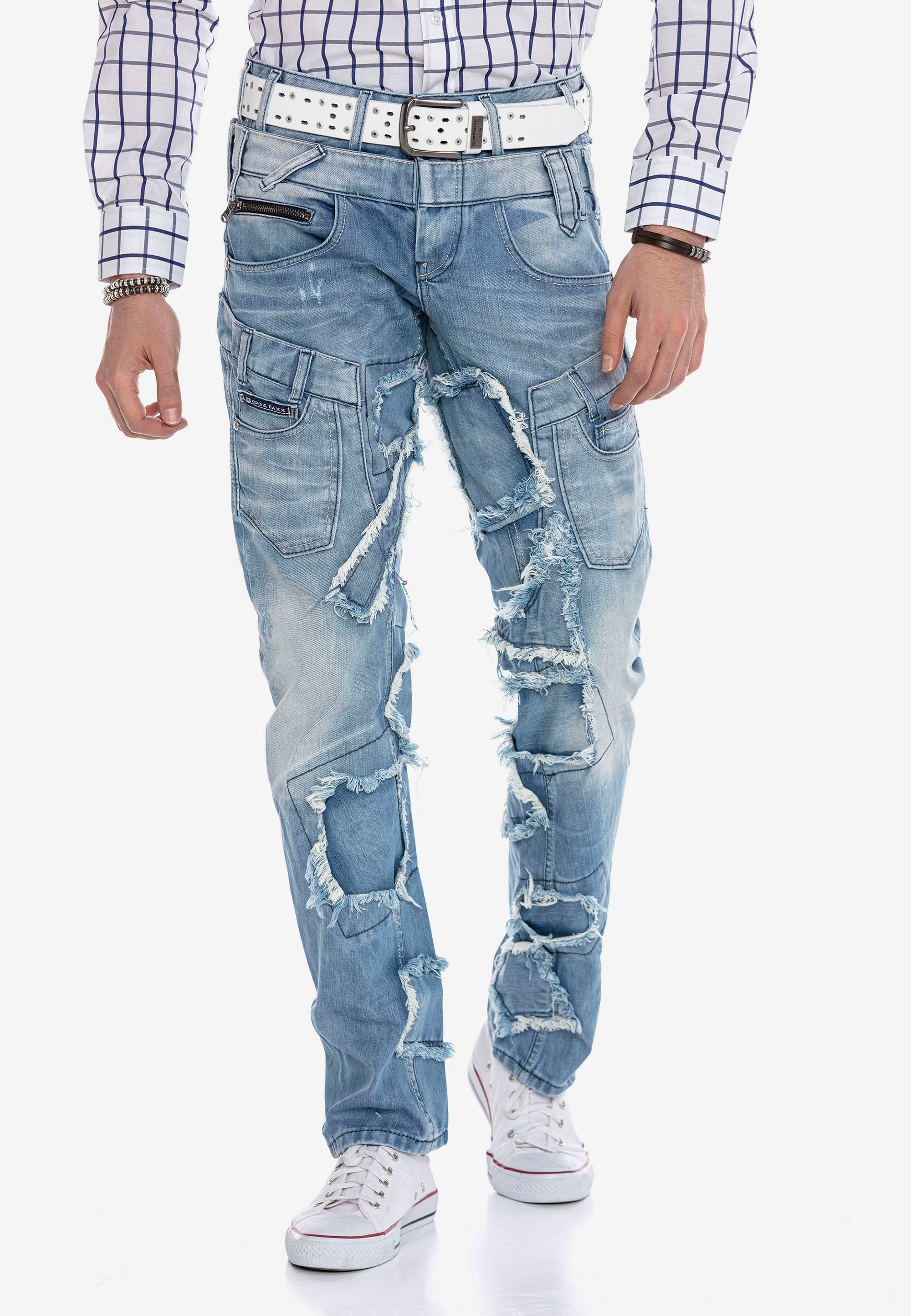 Cipo & Baxx Bequeme Jeans, im trendigen Patchwork-Design günstig online kaufen